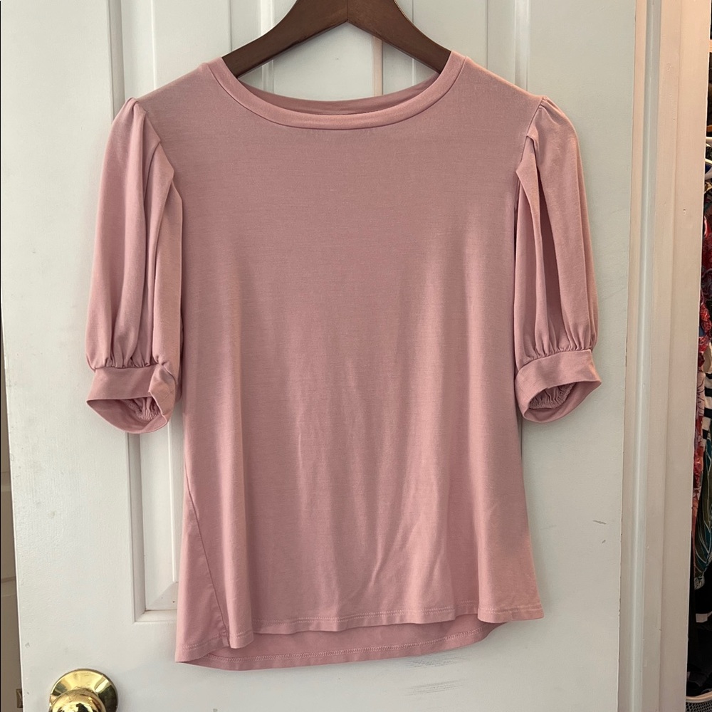 Boden Pink Puff Sleeve Top